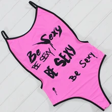 Розовый черный новейший быть сексуальный буквенный принт купальники бюстгальтер со вставками купальник боди купальник с буквенным принтом сексуальный цельный купальник