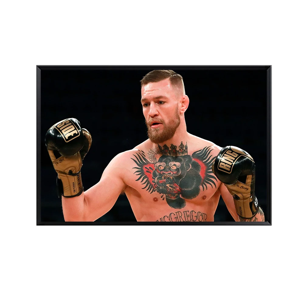 Conor McGregor плакат Хабиб Современная живопись украшение Художественная печать домашний декор бокс игра Спорт холст картины - Цвет: Красный