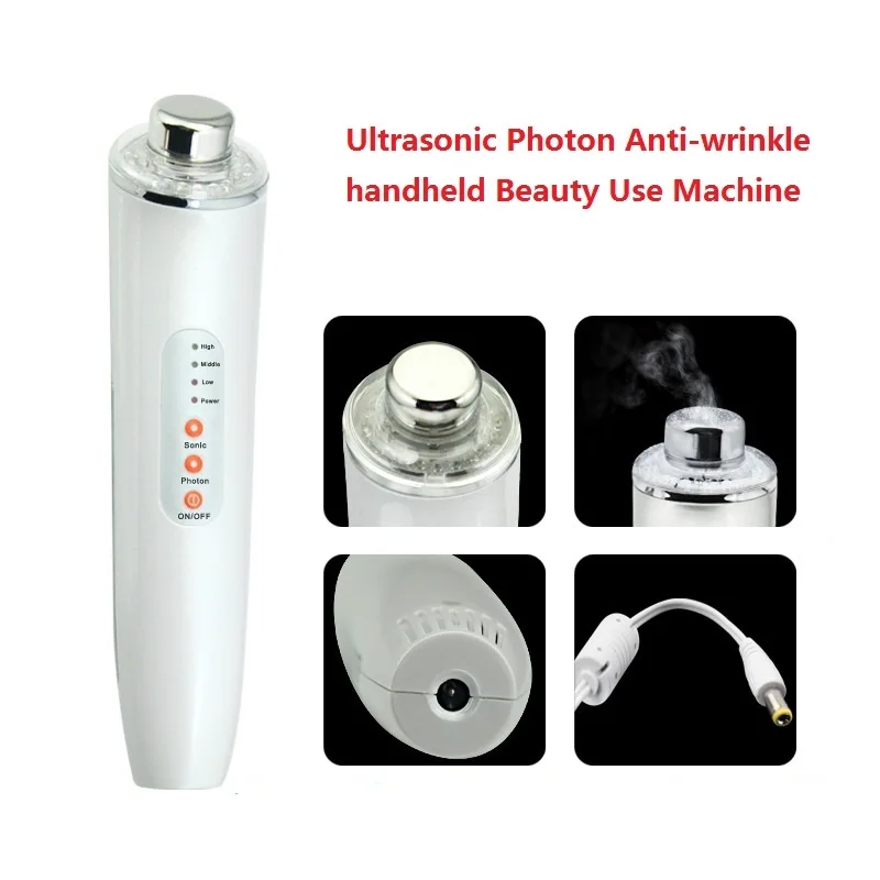 ultrasonic treatment skin Led Facial Skin Face Care Ultrasound 3MH Photon Ultrasonic