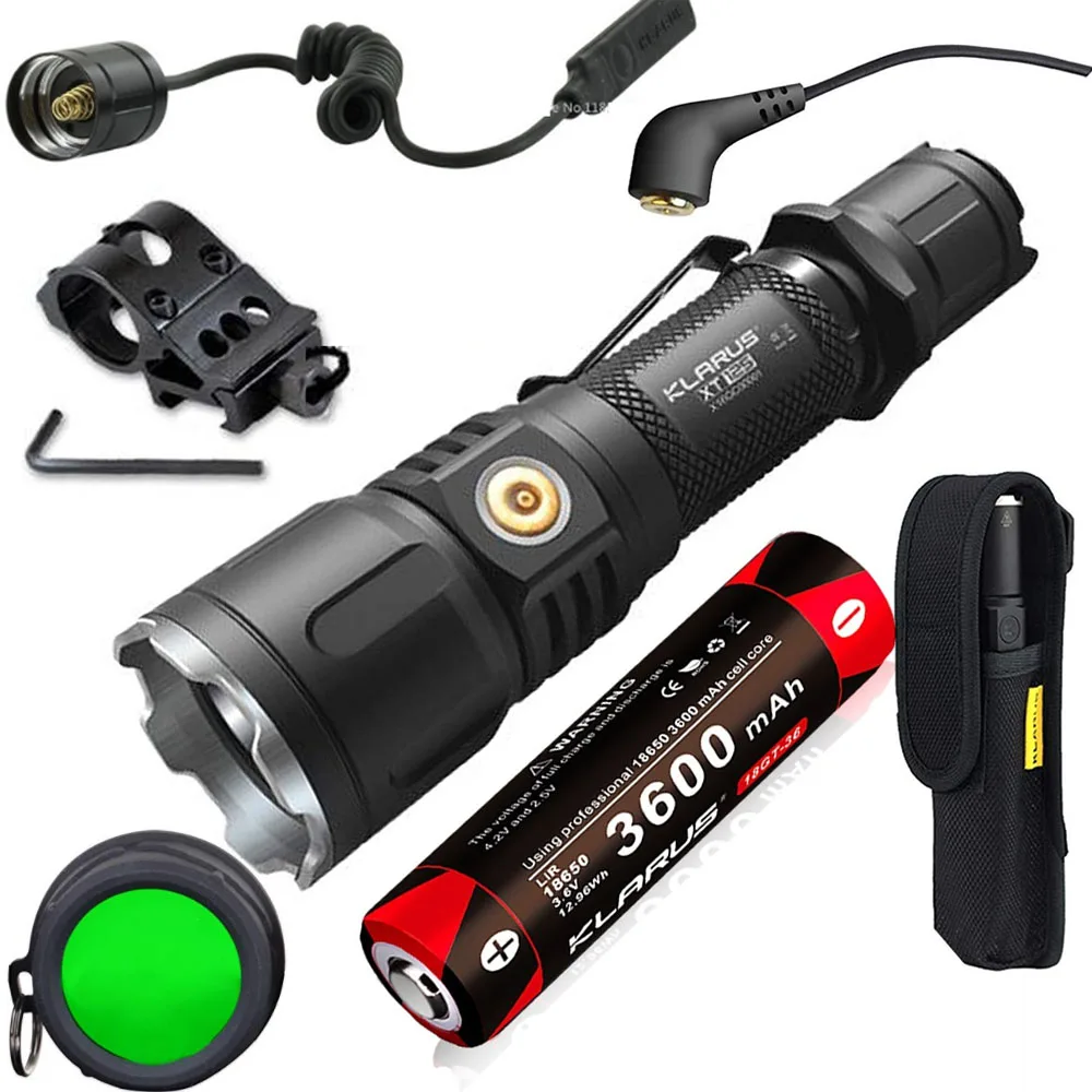 Кларус XT12S тактический светодиодный фонарик 1600 Lume CREE XHP35 HI D4 фонарь заряжающаяся