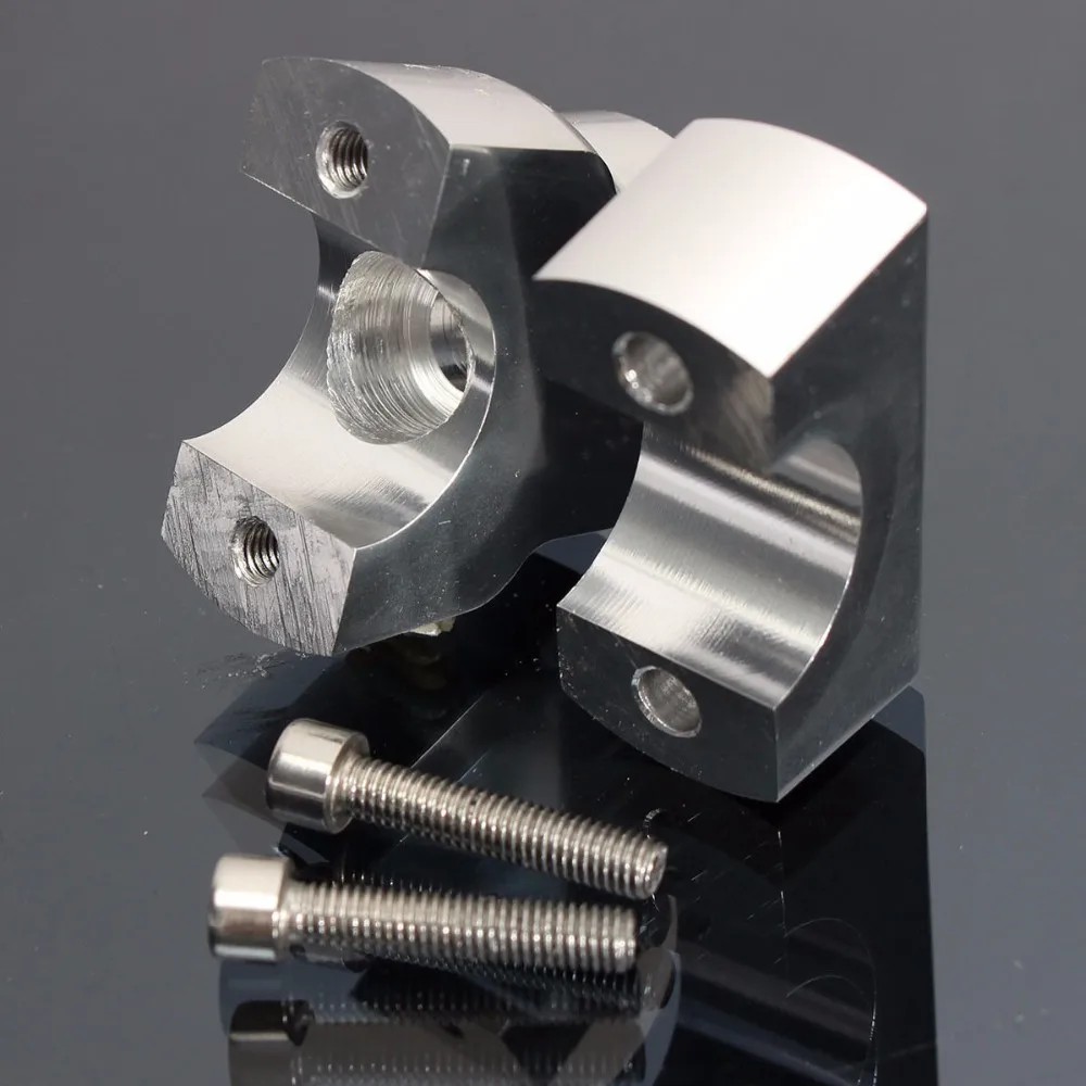 22mm CNC Motorcycle Handle Bar Mount Risers Clamp Aluminium For ATV 7
