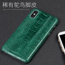 Genuine Leather Ostrich foot pattern phone case for iphone 11 pro 11 X XS XR 6 7 8plus Half-package protective phone case Genuine Leather Ostrich foot pattern phone case for iphone 11 pro 11 X XS XR 6 7 8plus Half-package protective phone case