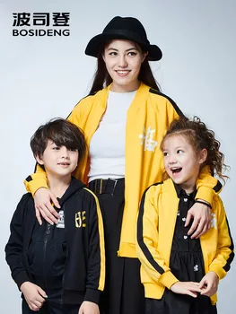 

BOSIDENG family matching clothes boys girls Spring Jacket Chinese characters fashion fit outwear sport C814CE0003+4