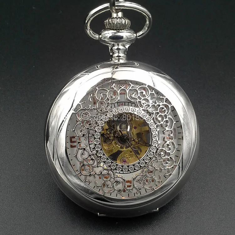 

Vintage Style White Dial Wind Up Mechanical Mens Pocket Watch Nice Xmas Gift Wholesale Price H114