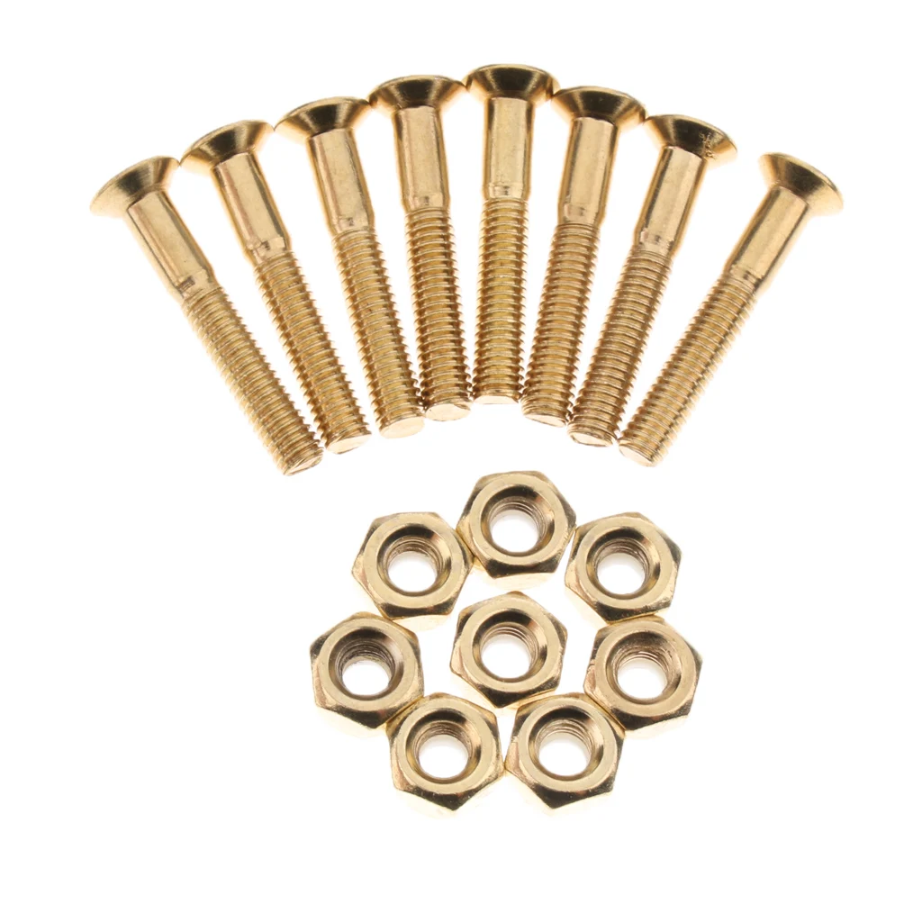 Skateboard Longboard Hardware Combo 2pcs 3mm Rubber Riser Pads & 8pcs Screws Bolts & 8pcs Nuts