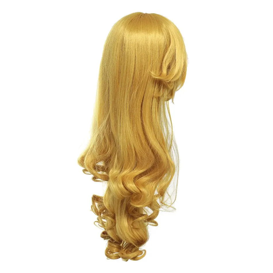 PaMaBa малыш Принцесса Жасмин человеческие волосы аксессуары для маскарада на Хеллоуин ДЕВОЧЕК РАПУНЦЕЛЬ Золушка одеваются парик принадлежности для детской вечеринки - Цвет: Aurora Wig