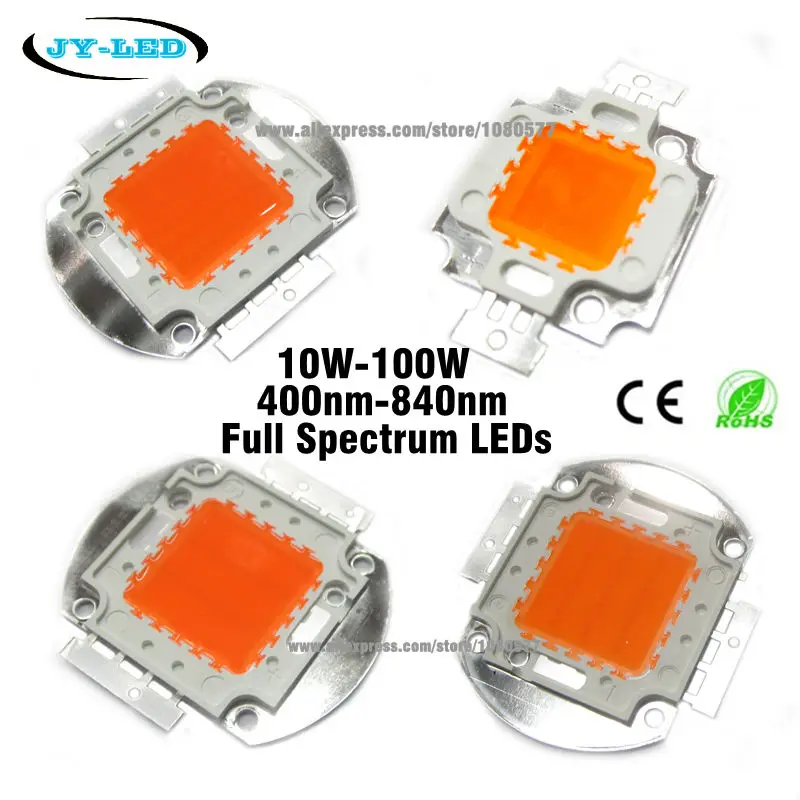 High Power LED Chip 400-840nm Full Spectrum led grow Light COB Beads, 1W 3W 10W 20W 30W 50W 100W For Indoor Plant Growth Flowe High Power LED Chip 400-840nm Full Spectrum led grow Light COB Beads, 1W 3W 10W 20W 30W 50W 100W For Indoor Plant Growth Flowe