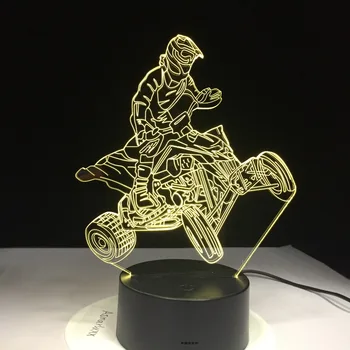 

Mountain Four-wheeled Motorcycle 3D Lamp 7 Colors Light for Home Decoration Lamp Visualization Optical Light LED Night Light