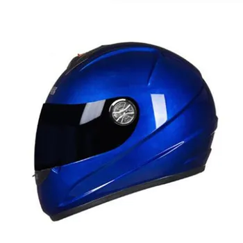 

Sports ATV Motocross Motorcycle Scooter Full-Face ABS Helmet DOT Certified Parent (X-Large, Blue) dark lens