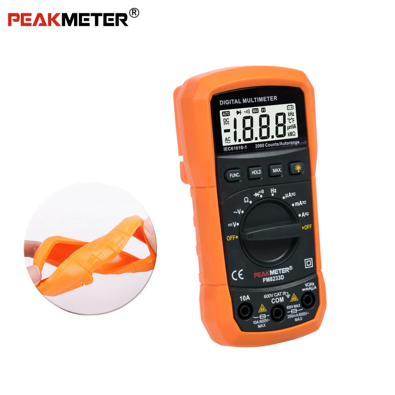 PM8233D AC/DC метр амперметр вольтметр конденсатор Омметр тестер ЖК подсветка