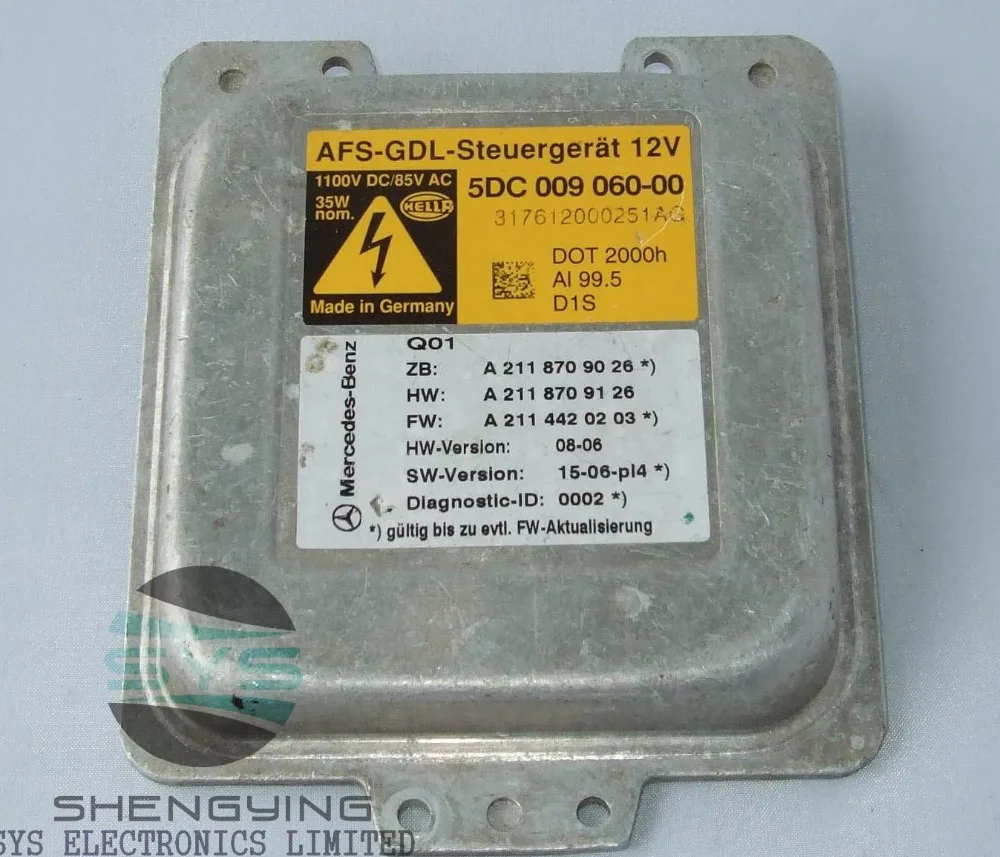 Used orignal xenon hid ballast for headlight module unit AFS GDL Steuergerat 12V A211 W211 5DC
