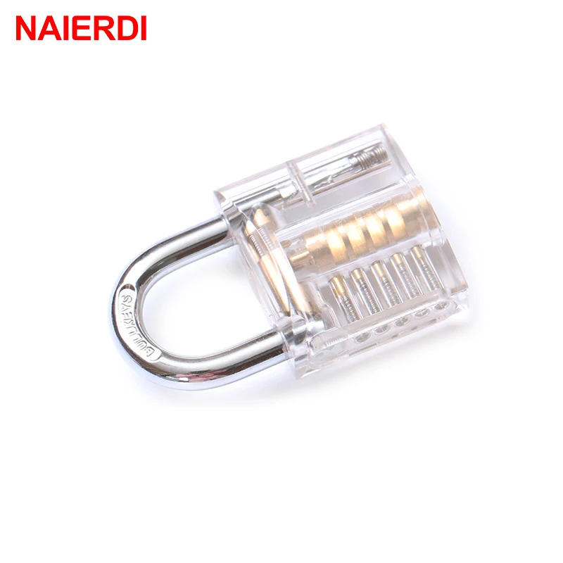 NAIERDI průhledná zámků vsunout viditelné cutaway mini bilanční rok výhled padlock petlicí tvoření schopnosti pro zámečník nábytek hardware