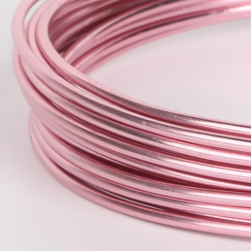 

1/1.5/2/2.5/5mm Soft Pink Aluminium Wire Beading Cord Wire For Bracelet Necklace Jewelry Making DIY Jewelry Accessories
