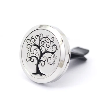 

2017 New 30mm Stainless Steel Fruit Tree with Vent Aromatherapy/Essential Oil Diffuser Perfume Locket Clip for Car