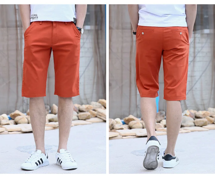 82 Большие размеры летние шорты мужские эластичные капри большой мужской одежды жира свободные повседневные до колена короткие брюки