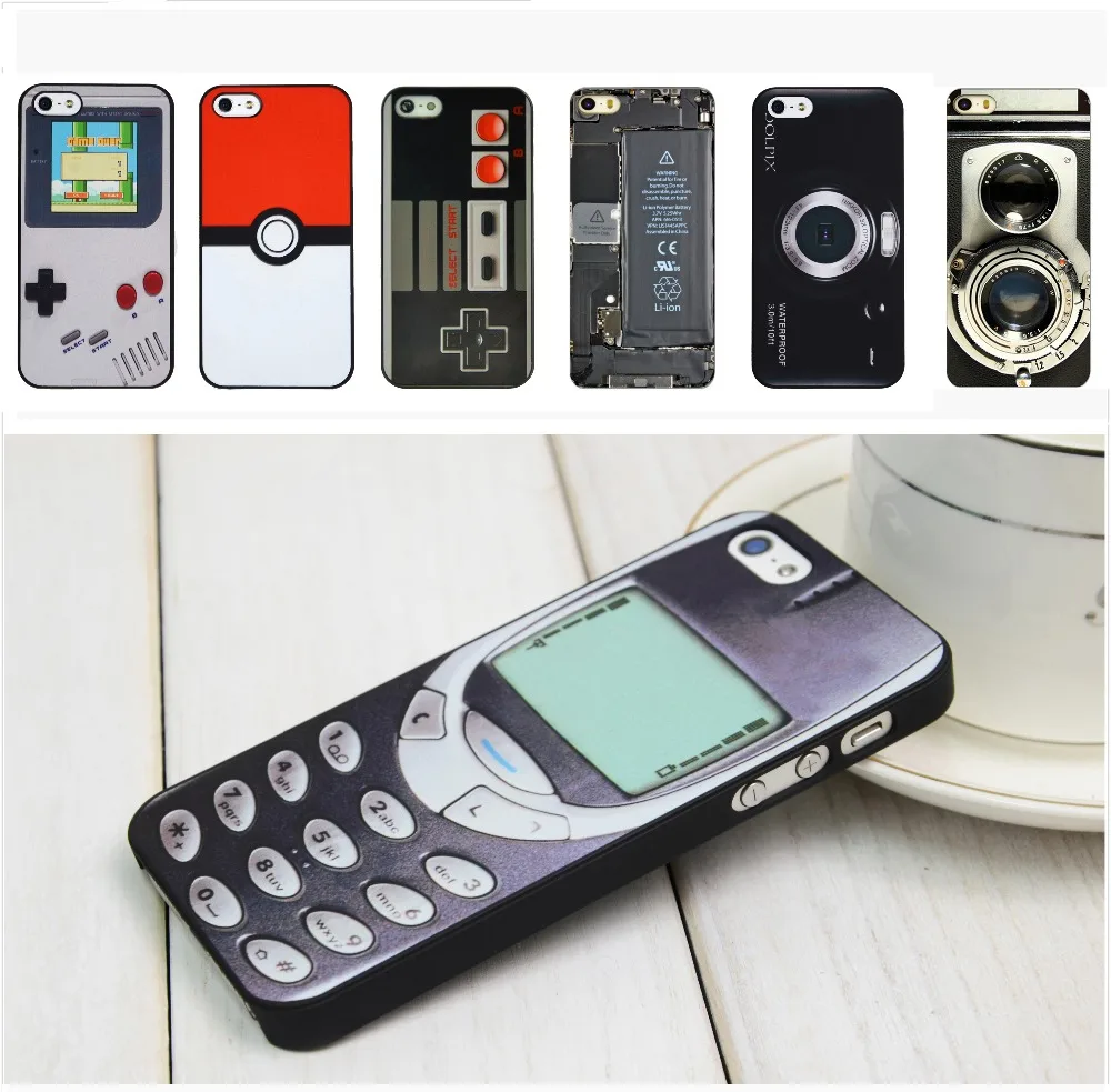 For iPhone Case Old Style 3310 Funny Gameboy Videotape Camera Case Cover 4 4S 5 5S