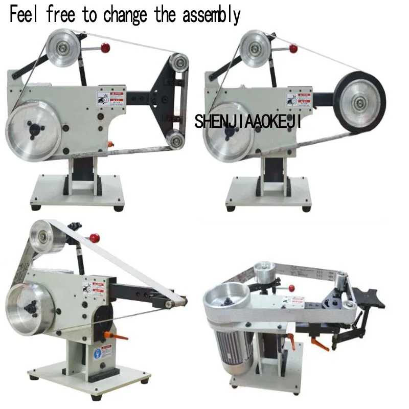 Small Vertical and horizontal type belt machine Abrasive belt polishing