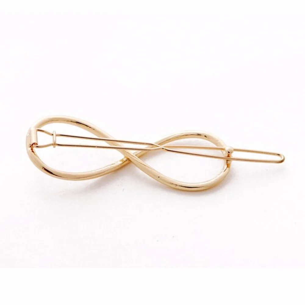 1 PC Fashion Barrette Hairpin Women Infinity Hair Clips Headband Styling Accessories Perfect Gift For Girls Silver Gold Color