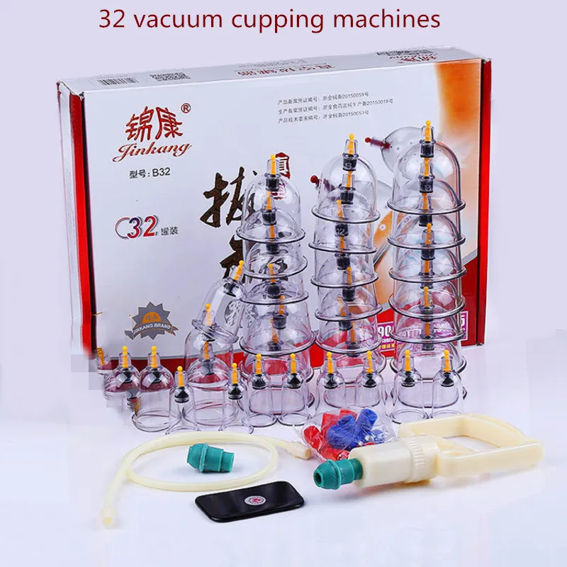 

Cans cups chinese vacuum cupping kit pull out a vacuum apparatus therapy relax massage curve suction pumps massagers32 Pieces