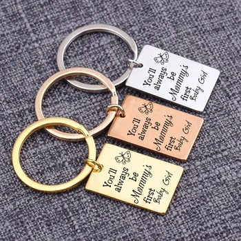 

Jewelry You`ll Always Be Mommy`s First Baby Girl Pendant Keychain Wedding Gift For Daughter Souvenir Keyrings Keepsake Key Set