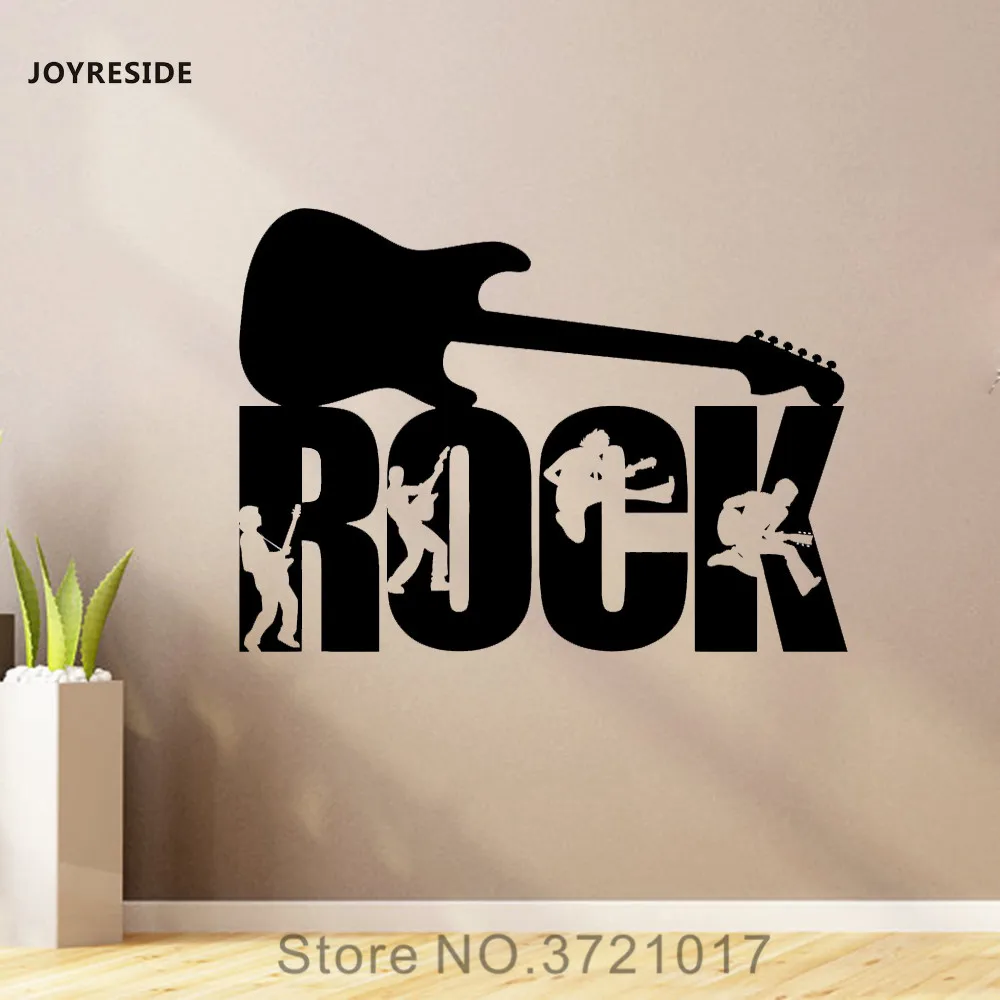 

JOYRESIDE Rock Music Wall Treble Clef Notes Decal Vinyl Sticker Home Interior Living Room Bedroom Design Murals Decoration A167