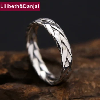 

2019 Bague femme argent Toe Ring 100% Real 925 Sterling Silver jewelry Men Women Fashion Initial Vintage Weave LOVE Ring R132