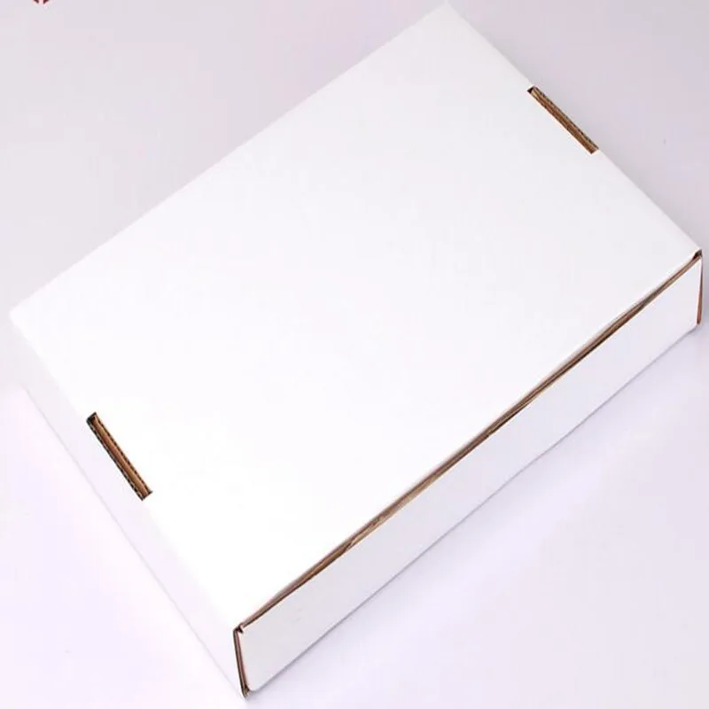 Newly 25*20*7cm Cardboard Paper Package 10pcs/lot Gift White Paper Boxes Business Delivery Mailing Box PP780