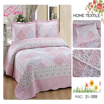 

"CLORIS" Europe High Quality Quilted Bedspread 230*250 With Pillowcases 50 *70 On The Bed Warm Cotton Blanket With Pillowcases