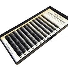 Соблазнительное наращивание бровей естественные кудри черный микс 5-8 мм