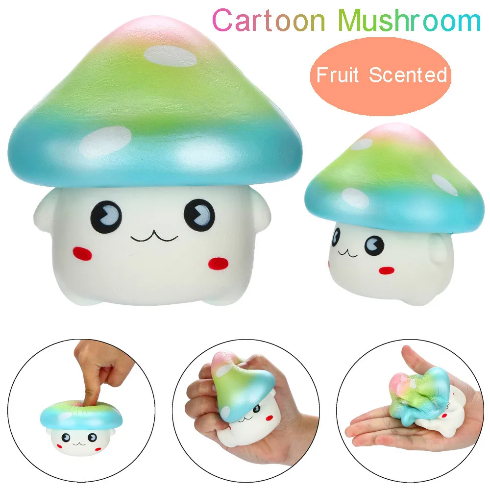 Kawaii мультфильм гриб Squishies замедлить рост фрукты Ароматические снятие стресса игрушки головоломки игрушка