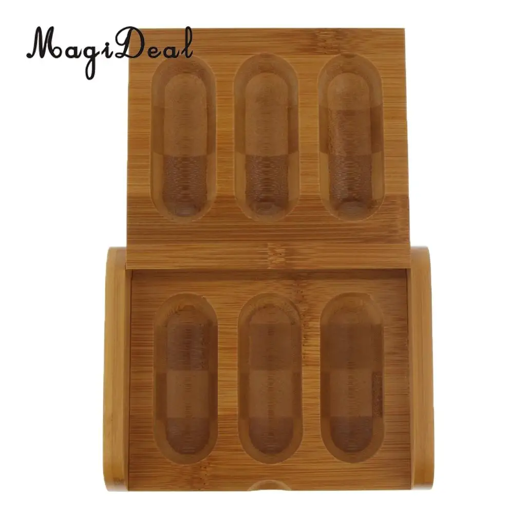 Bamboo Essential Oil Storage Box Display Carry Case Holder Organizer for Home Retail Stores