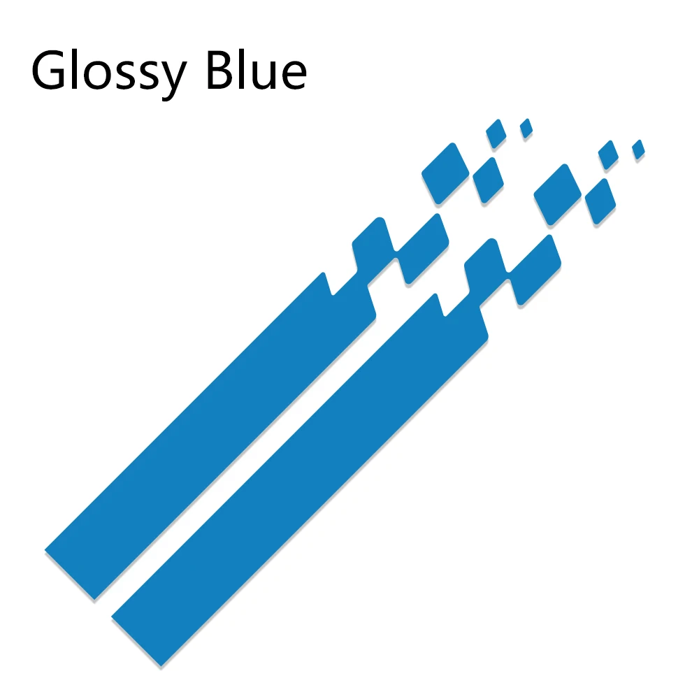 2 шт. накладка на капот автомобиля Наклейка Авто Виниловая пленка длинные полосы наклейки стильная графика автомобиля Спорт Стайлинг стикер тюнинг автомобильные аксессуары - Название цвета: Glossy Blue