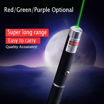 Лазерная указка 5 мВт, высокая мощность, зеленый, синий, красный точечный лазерный светильник, ручка, мощный лазерный измеритель 530нм 405нм 650нм, зеленая лазерная ручка - Цвет: Зеленый