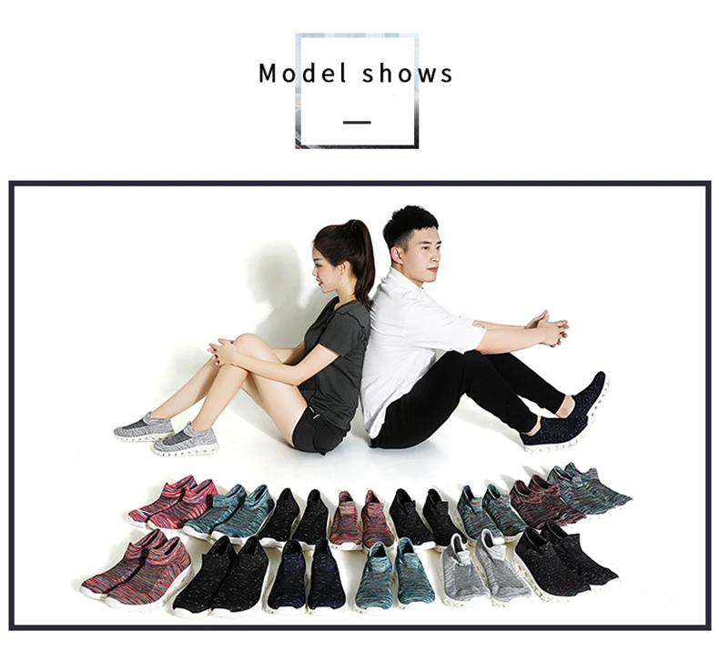 New Light Sneakers Breathable Mesh Socks Shoes Sports Men Women Couples Soft Stretch Non-slip Sneakers MD Flat Running Shoes (10)