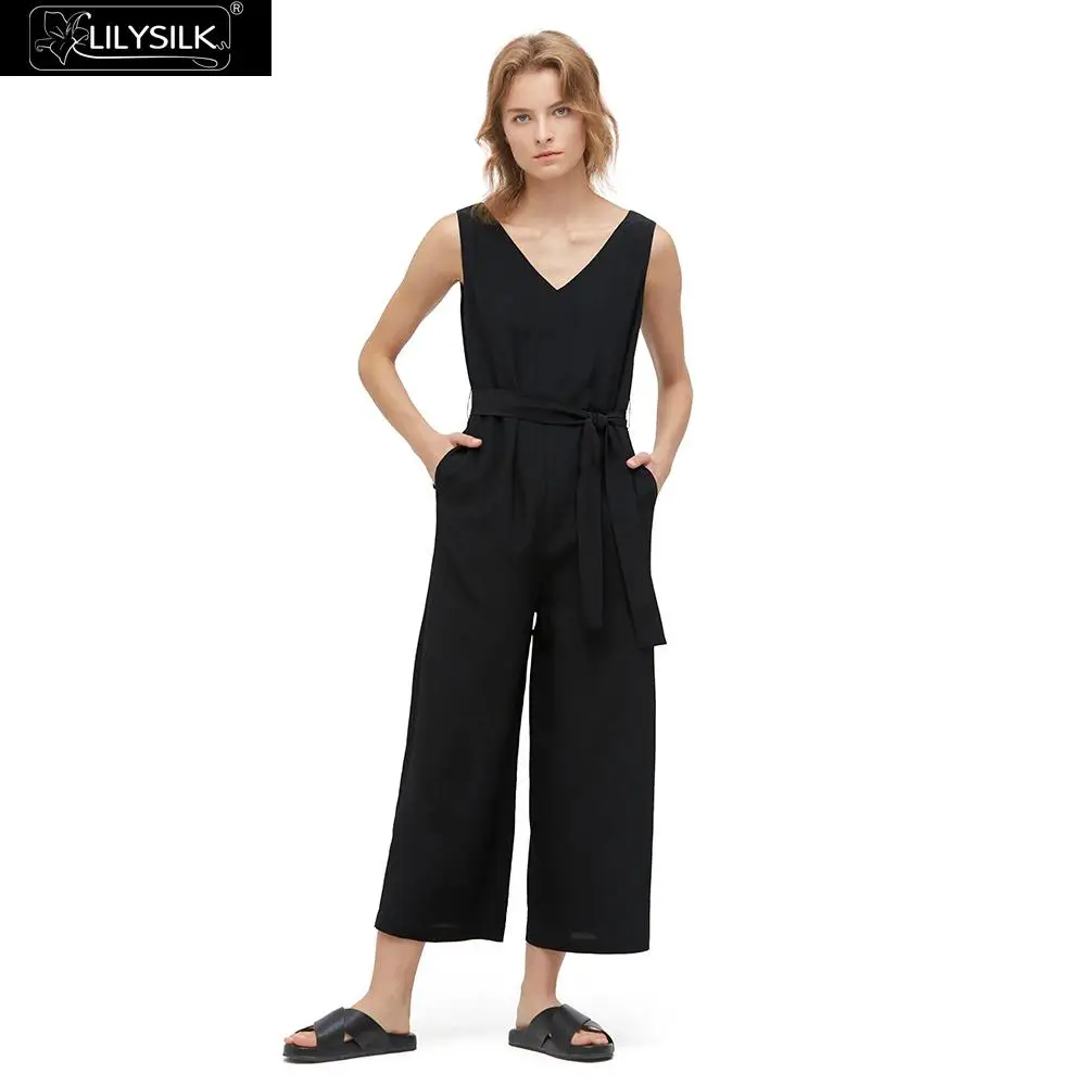 

LilySilk Silk Jumpsuit Chic Wide Leg Women New Free Shipping