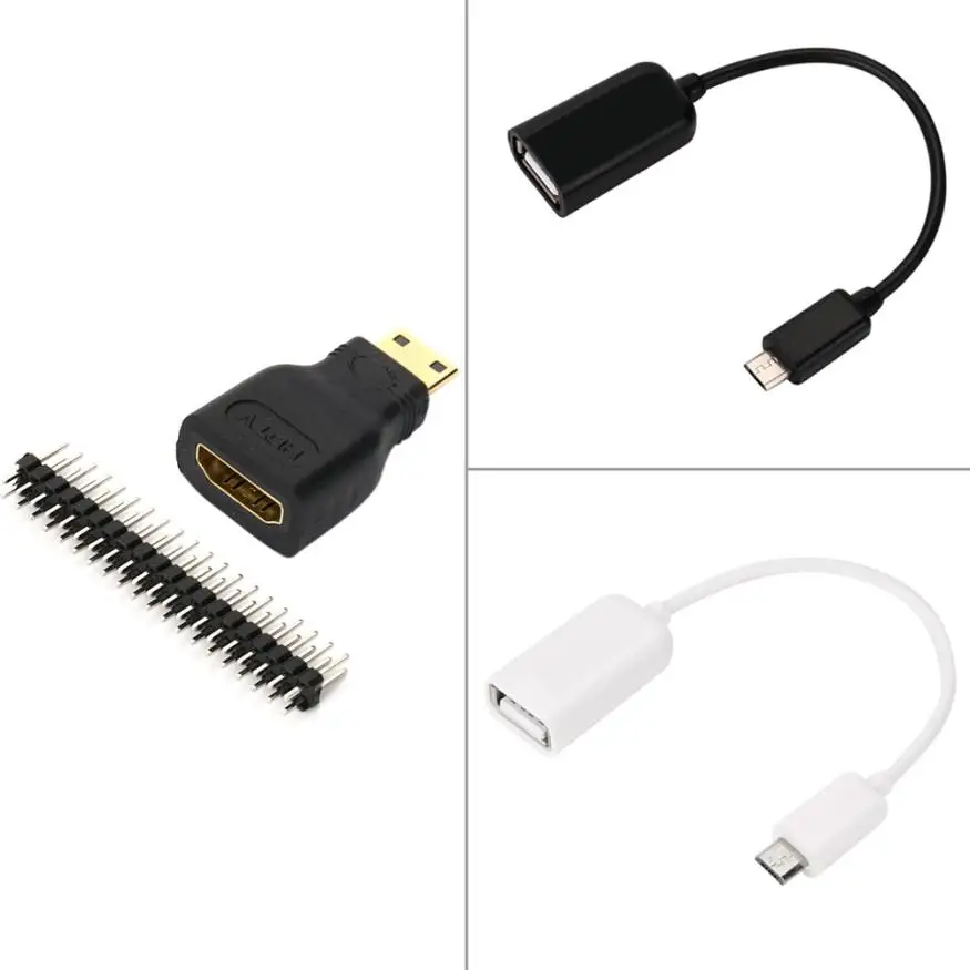 Адаптер для ПК Mini HDMI Male Female адаптер + Micro USB к кабелю GPIO Pin адаптеры Combos Raspberry Pi Zero|usb