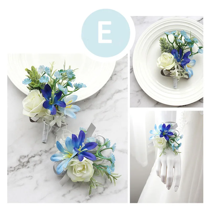 wrist corsage bracelet bridesmaid boutonniere men  (23)