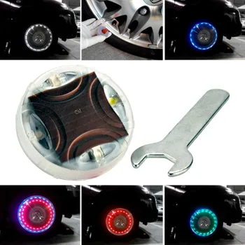 

2pcs Solar Energy Car Wheel Tire Rim Light Auto Gas Nozzle Cap Motion Sensors Flash Warning Ambient Lamp for Passat Universal