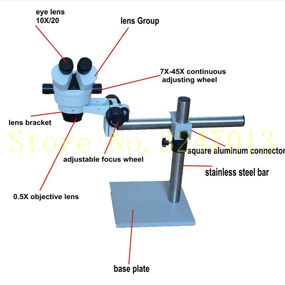 7X-45X Регулируемый микроскоп для ювелира Gem микроскоп для инструменты для установки алмазов