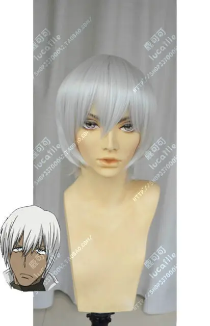 Hot Sell!heat Party hair Free shipping***** Blood Blockade Battlefront Renfro Short White Cosplay Wig Hair |