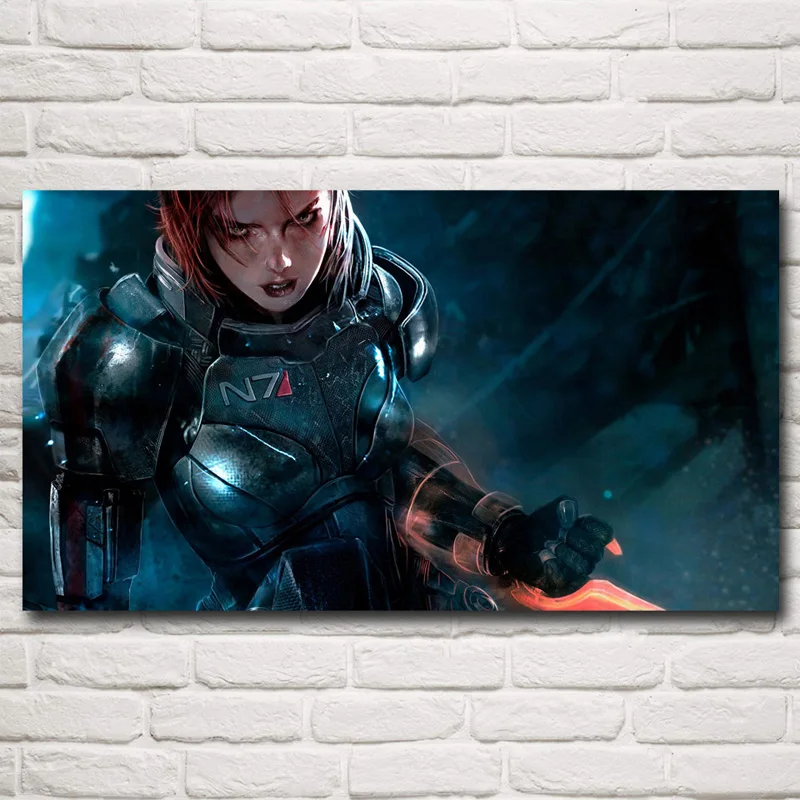 Foocome Mass Effect 2 3 4 Горячая стрельба Экшн-игры плакаты и принты шелковые декоративные картины художественные настенные декоративные картины - Цвет: 044
