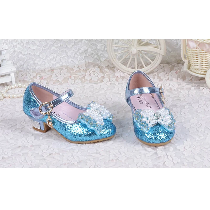 JUSTSL/ г. новые модные туфли для девочек с жемчугом, корейские вечерние сандалии принцессы высокого качества для девочек детская обувь на высоком каблуке