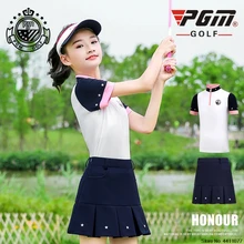Г. Комплект летней юбки для гольфа для девочек, рубашка с короткими рукавами плиссированная юбка со звездами Быстросохнущий костюм для игры в теннис и бадминтон для девочек, D0785