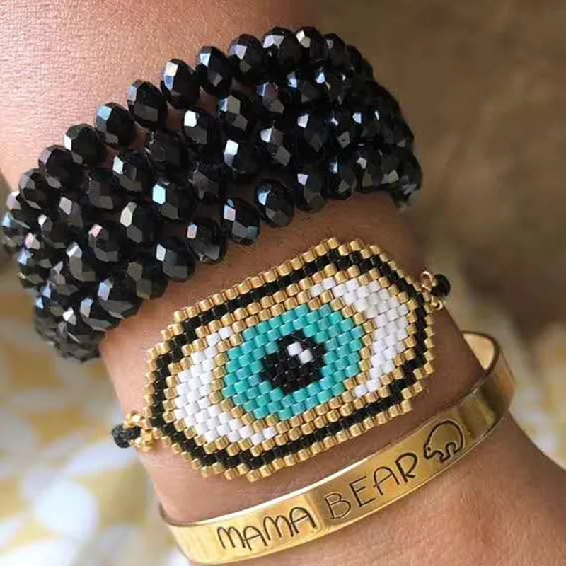 

Go2boho MIYUKI Bracelet Evil Eye Bracelets Mexico Pulseras Mujer Moda 2020 Bracelets For Women Evil Eye Jewelry Handmade Gift