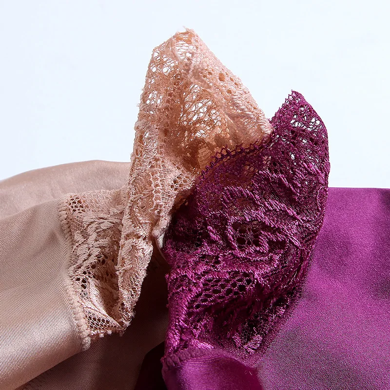 1PCS Women's Sexy Lace Ice Silk Panties Seamless Panty Briefs Underwear Intimates Panties underwear Luxury lace splice panties