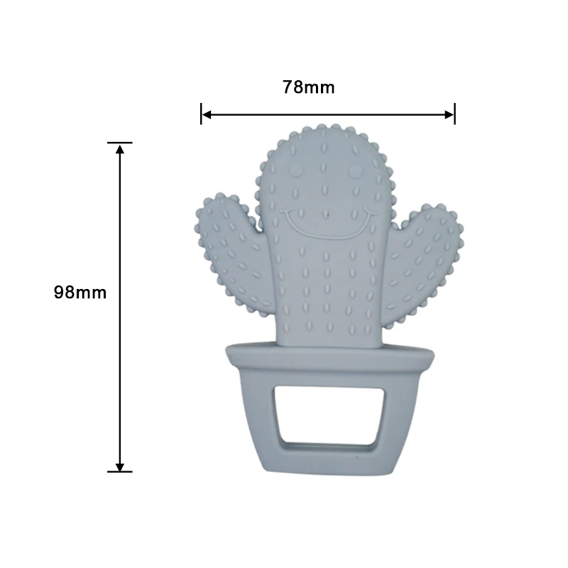 Детские Силиконовые Прорезыватели для зубов DIY милые одноцветные ожерелье "кактус" Прорезыватель мультфильм для младенцев силиконовые жевательные Подвески Дети Прорезыватели игрушки