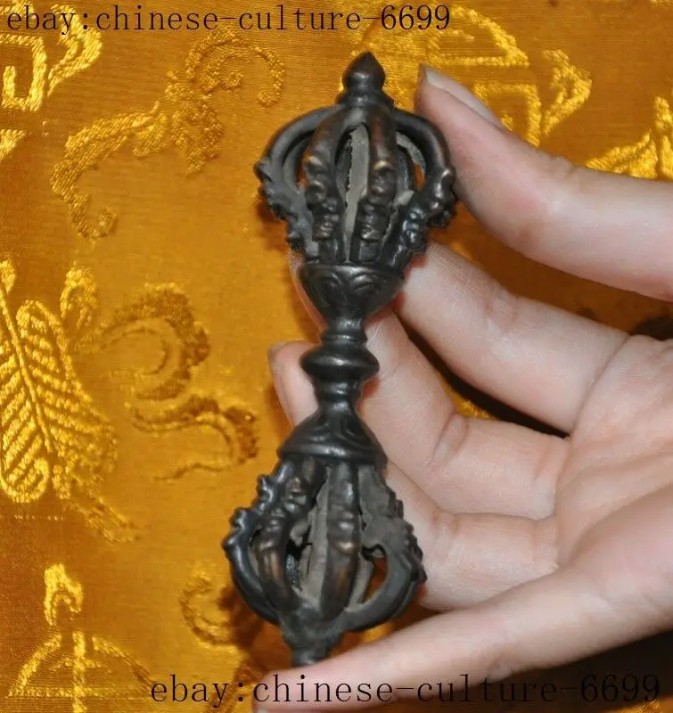 4 &quotСтарый тибетский буддизм Бронзовая Phurpa Dorje Pestle Vajra Talismans FaQi|Статуи и