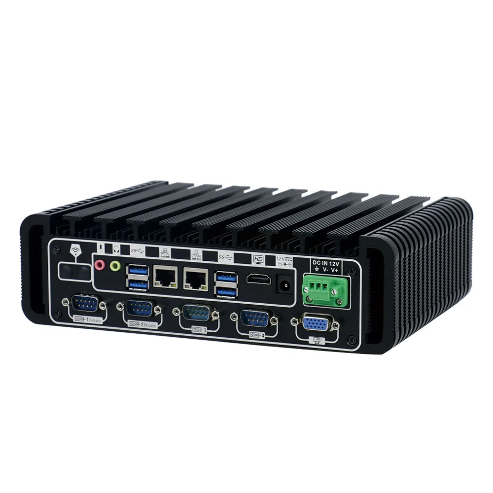 Встраиваемый промышленный ПК Yanling без вентилятора Intel Skylake core i3 6100u dual nic mini itx