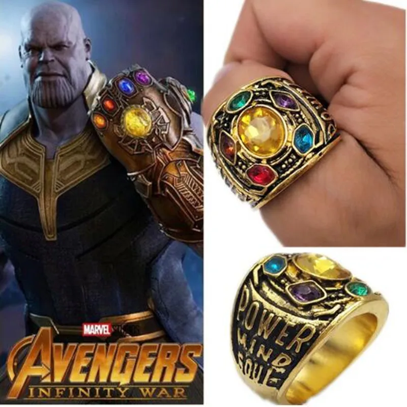 Кольцо Thanos Infinity War Thanos Infinity Gauntlet power для косплея, ювелирные изделия из сплава