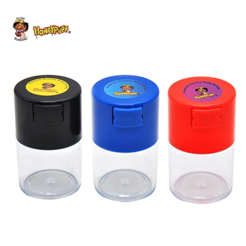 

HONEYPUFF Acrylic Airtight Multi-Use Vacuum Seal Portable Storage Container 60ML For Dry Coffee, Tobacco And Herbs Storage Case